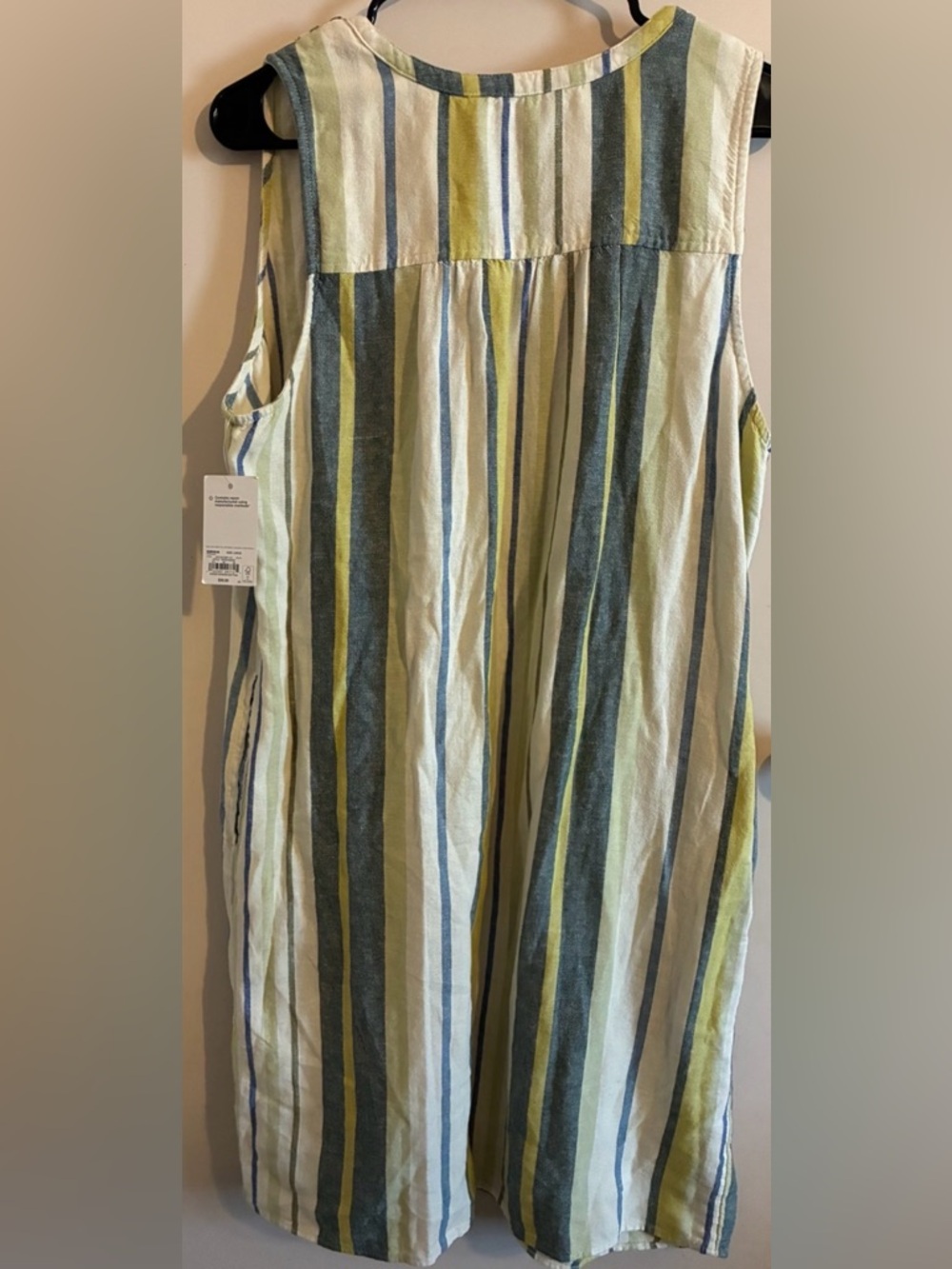 Sonoma Sleeveless Striped Dress Size L Lightweight Multicolor Shift - Picture 3 of 8